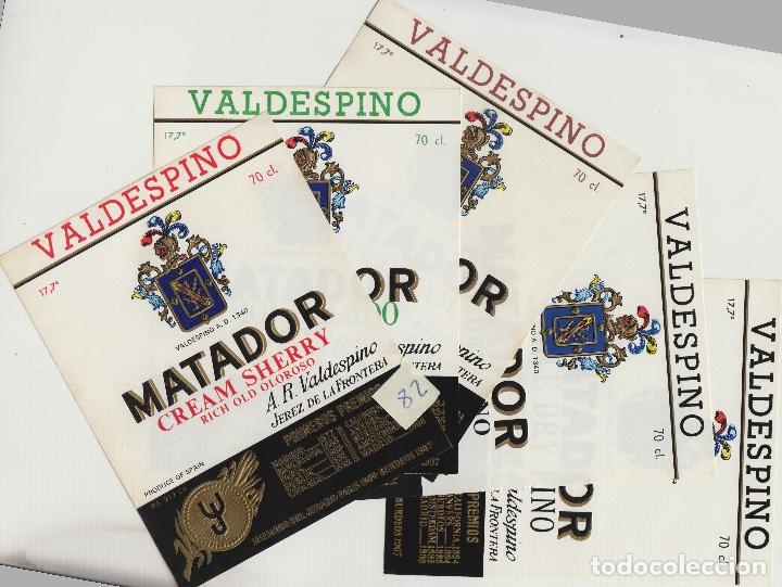 Alte Etiketten: VALDESPINO JEREZ, SHERRY exposiciones premios -ETIQUETA VINO (lote de 5 todas diferentes . ver fotos