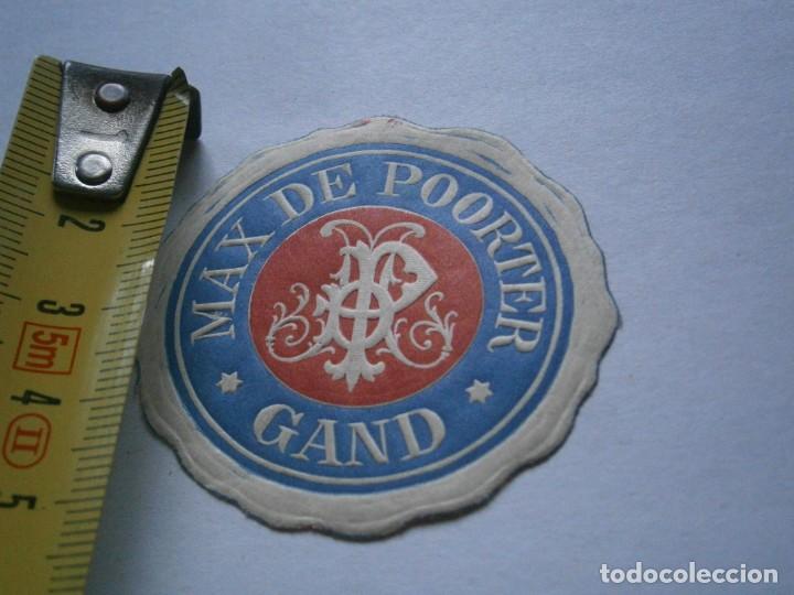 Etiquetas antiguas: ETIQUETA PUBLICITARIA A&Ntilde;OS 40/50, MAX DE POORTER GAND