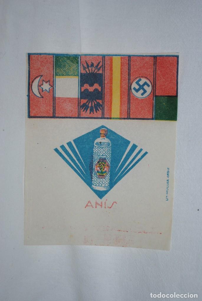 Old Labels: PRUEBA DE IMPRENTA PARA ANUNCIO DE ANIS
