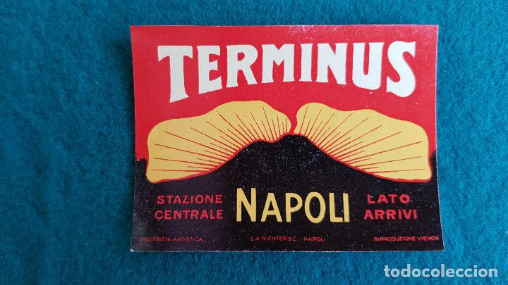 Etiquetas antiguas: ETIQUETA HOTEL TERMINUS NAPOLI - ITALIA