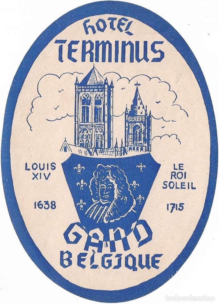 Etiquetas antiguas: ETIQUETA HOTEL TERMINUS - GAND (BELGICA)