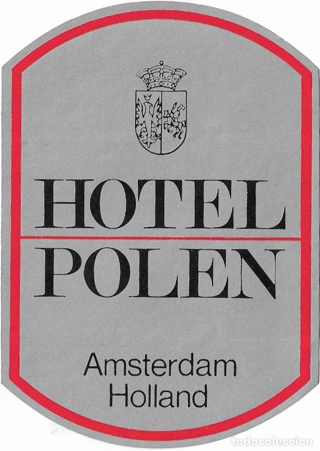 Etiquetas antiguas: ETIQUETA HOTEL POLEN - AMSTERDAM (HOLANDA)