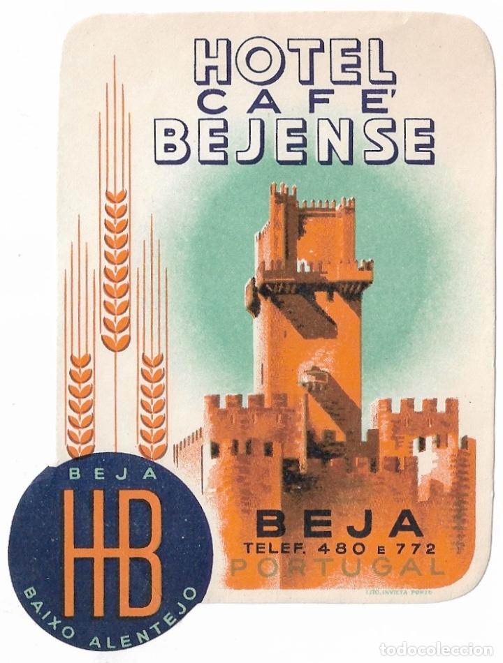 Etiquetas antiguas: ETIQUETA HOTEL BEJENSE - BEJA (PORTUGAL)