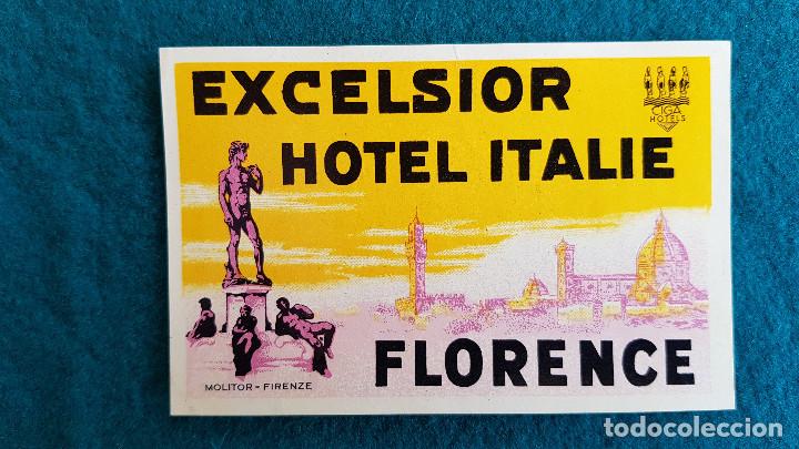 Etiquetas antiguas: ETIQUETA EXCELSIOR HOTEL ITALIE FLORENCE - ITALIA