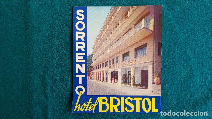 Etiquetas antiguas: ETIQUETA HOTEL BRISTOL SORRENTO - ITALIA