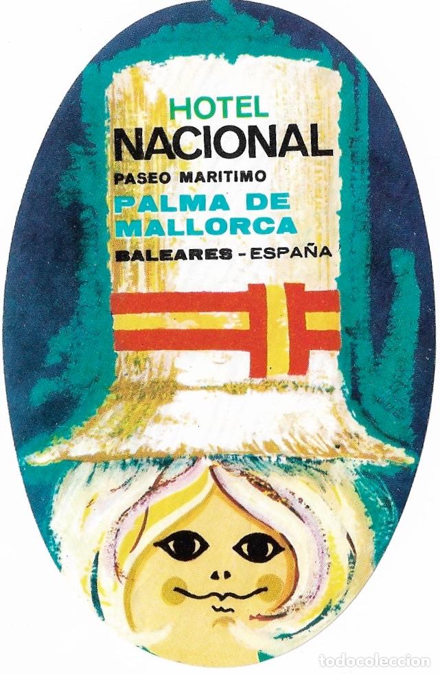 Etiquetas antiguas: ETIQUETA HOTEL NACIONAL - PALMA DE MALLORCA
