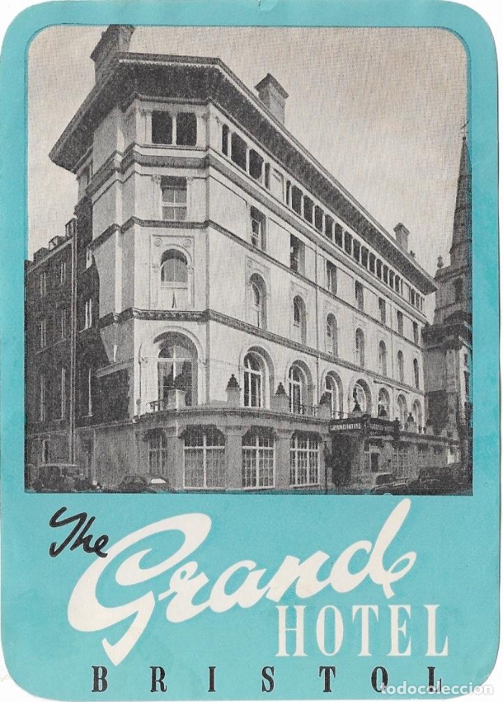 Etiquetas antiguas: ETIQUETA GRAND HOTEL - BRISTOL (INGLATERRA)