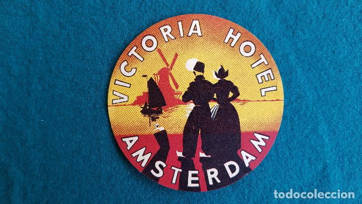 Etiquetas antiguas: ETIQUETA VICTORIA HOTEL AMSTERDAM - HOLANDA - HOLLAND