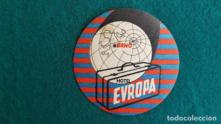 Etiquetas antiguas: ETIQUETA HOTEL EUROPA BRNO - CHECOSLOVAQUIA