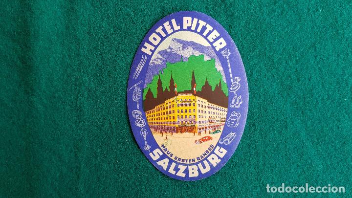 Etiquetas antiguas: ETIQUETA HOTEL PITTER SALZBURG - AUSTRIA