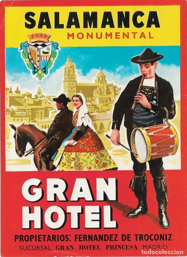 Etiquetas antiguas: ETIQUETA GRAN HOTEL - SALAMANCA