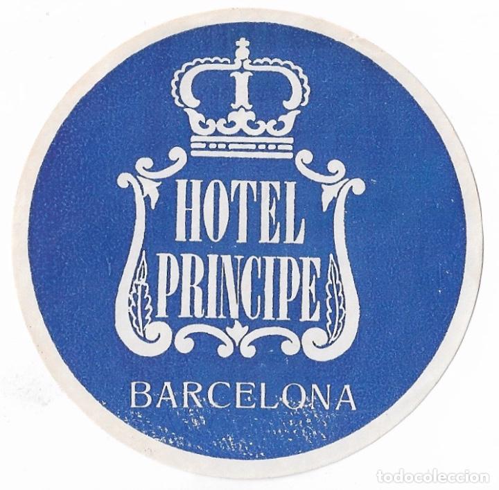 Etiquetas antiguas: ETIQUETA HOTEL PRINCIPE - BARCELONA