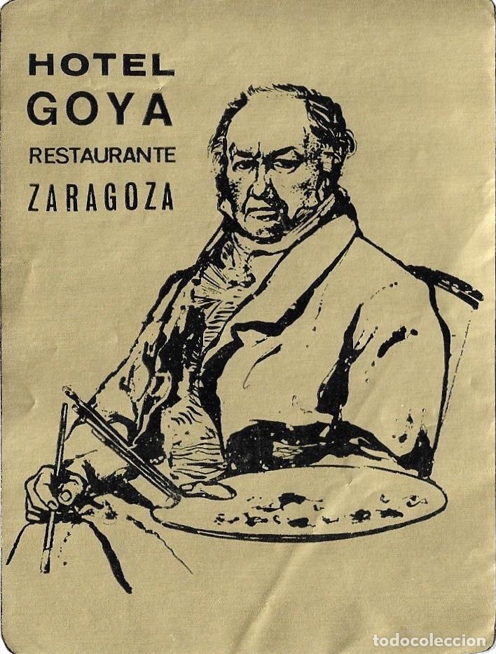 Etiquetas antiguas: ETIQUETA HOTEL GOYA - ZARAGOZA