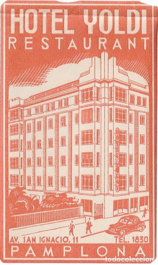 Etiquetas antiguas: ETIQUETA HOTEL YOLDI - PAMPLONA (NAVARRA)