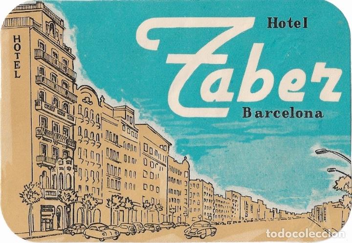 Etiquetas antiguas: ETIQUETA HOTEL TABER - BARCELONA