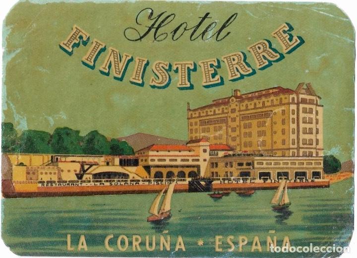 Etiquetas antiguas: ETIQUETA HOTEL FINISTERRE - LA CORU&Ntilde;A