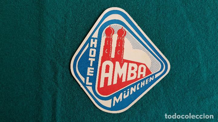 Etiquetas antiguas: ETIQUETA HOTEL AMBA M&Uuml;NCHEN - ALEMANIA