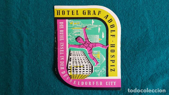 Etiquetas antiguas: ETIQUETA HOTEL GRAF ADOLF-HOSPIZ D&Uuml;SSELDORFER CITY - ALEMANIA