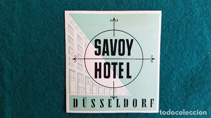 Etiquetas antiguas: ETIQUETA HOTEL SAVOY D&Uuml;SSELDORF - ALEMANIA