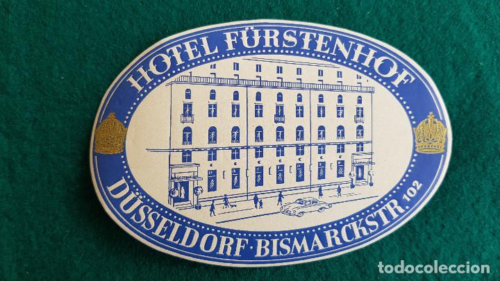 Etiquetas antiguas: ETIQUETA HOTEL F&Uuml;RSTENHOF D&Uuml;SSELDORF - ALEMANIA