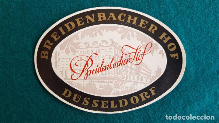 Etiquetas antiguas: ETIQUETA HOTEL BREIDENBACHER HOF D&Uuml;SSELDORF - ALEMANIA