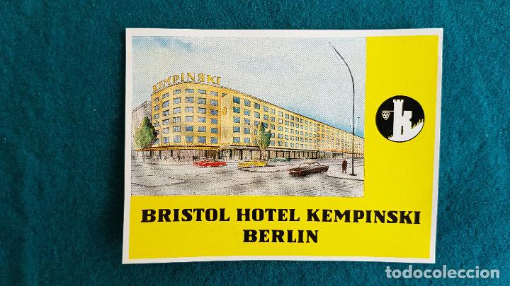 Etiquetas antiguas: ETIQUETA BRISTOL HOTEL KEMPINSKI BERLIN - ALEMANIA