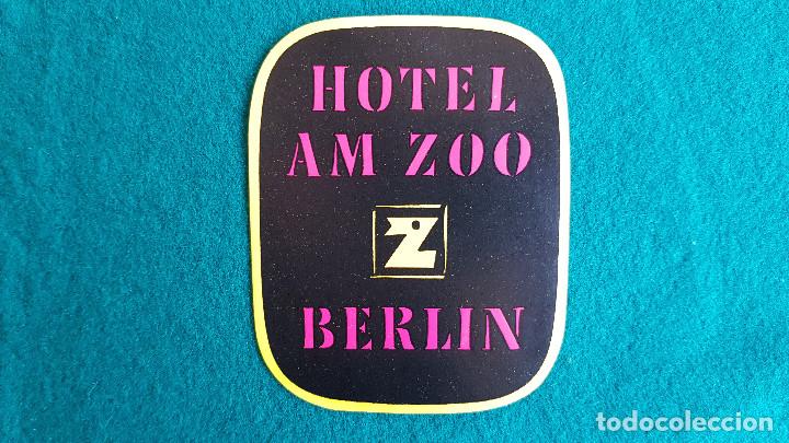 Etiquetas antiguas: ETIQUETA HOTEL AM ZOO BERLIN - ALEMANIA