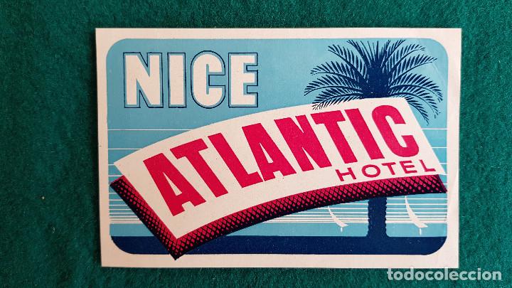 Etiquetas antiguas: ETIQUETA NICE ATLANTIC HOTEL - FRANCIA