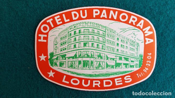 Etiquetas antiguas: ETIQUETA HOTEL DU PANORAMA LOURDES - FRANCIA