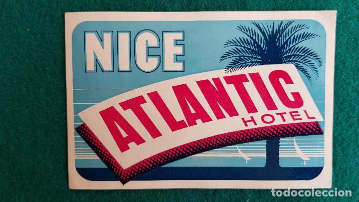 Etiquetas antiguas: ETIQUETA NICE ATLANTIC HOTEL - FRANCIA
