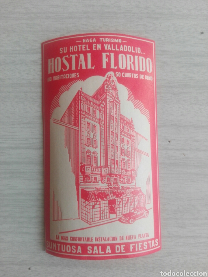 Etiquetas antiguas: Etiqueta hotel florido valladolid