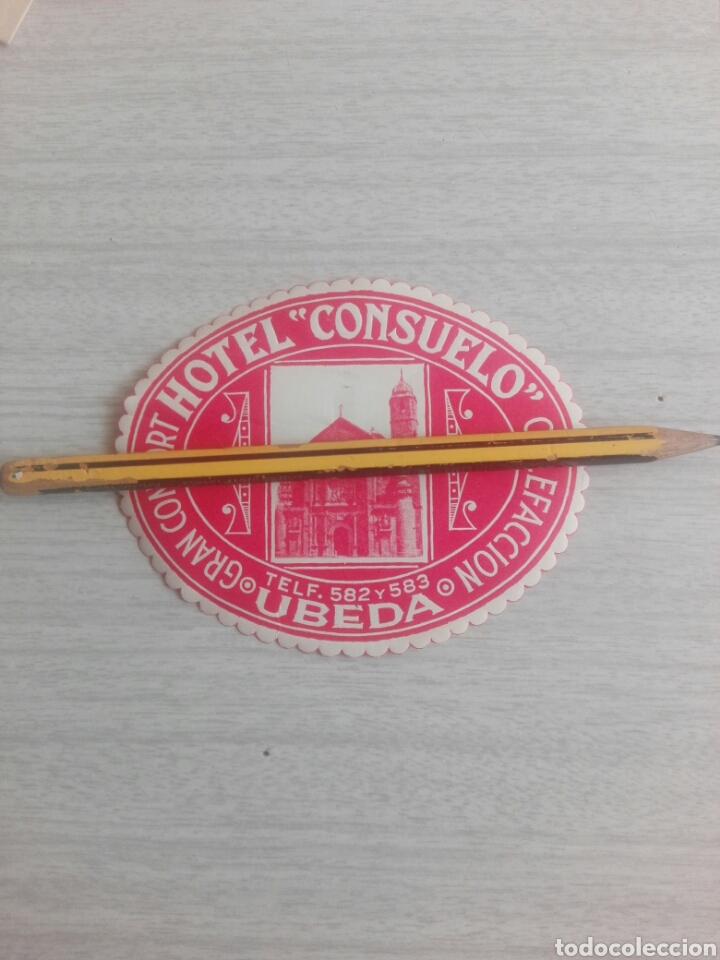 Etiquetas antiguas: Etiqueta hotel consuelo ubeda