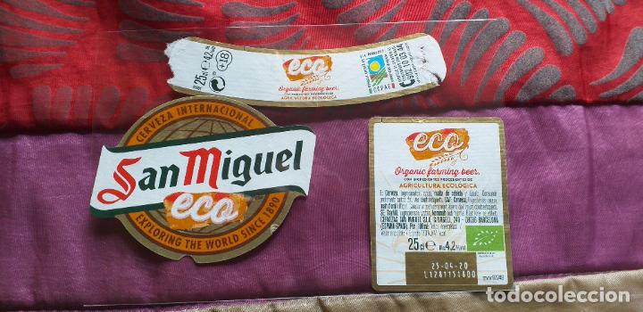 Etiquetas antiguas: CERVEZA-V9ET-4-ETIQUETAS-SAN MIGUEL-ECO