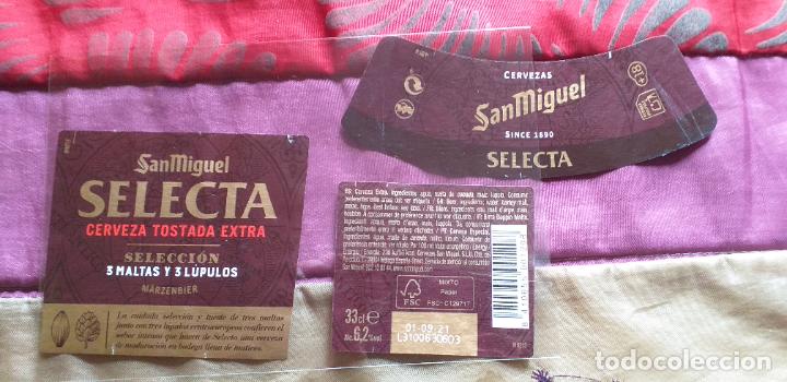 Etiquetas antiguas: CERVEZA-V9ET-4-ETIQUETAS-SAN MIGUEL-SELECTA