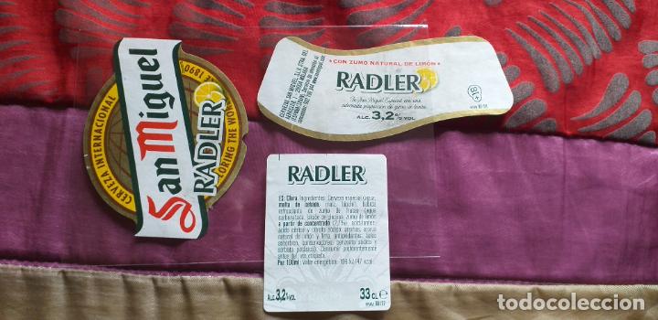 Etiquetas antiguas: CERVEZA-V9ET-4-ETIQUETAS-SAN MIGUEL-RADLER