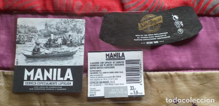 Etiquetas antiguas: CERVEZA-V9ET-4-ETIQUETAS-SAN MIGUEL-MANILA