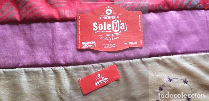 Etiquetas antiguas: CERVEZA-V9ET-4-ETIQUETAS-SOLE&Ntilde;A-LAGER