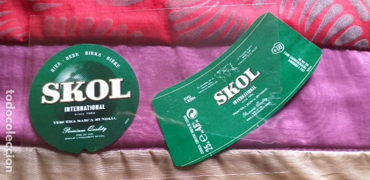 Etiquetas antiguas: CERVEZA-V9ET-4-ETIQUETAS-SKOL