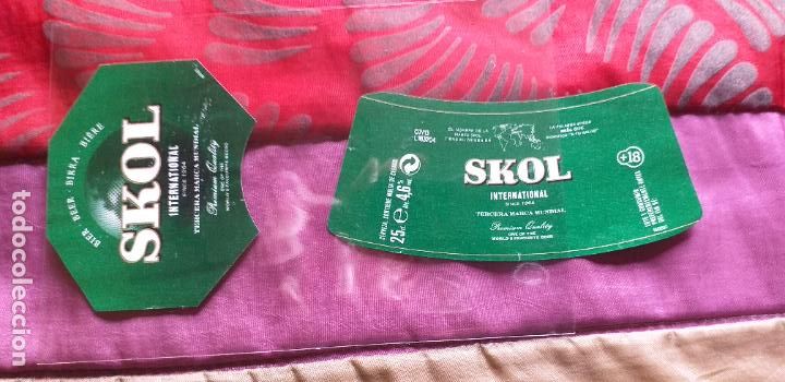 Etiquetas antiguas: CERVEZA-V9ET-4-ETIQUETAS-SKOL.
