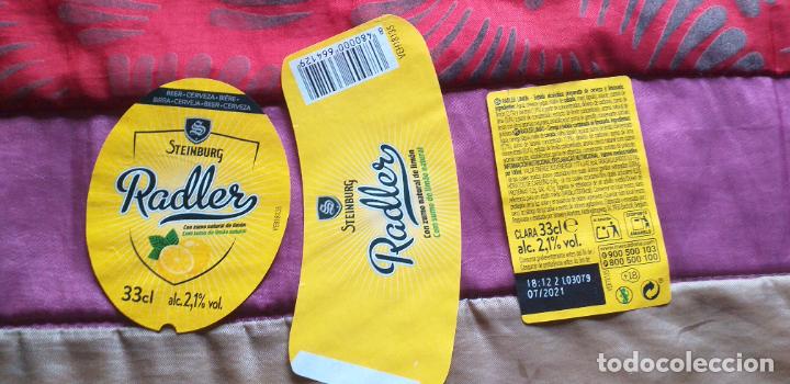 Etiquetas antiguas: CERVEZA-V9ET-4-ETIQUETAS-STEINBURG-RADLER