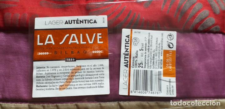 Etiquetas antiguas: CERVEZA-V9ET-4-ETIQUETAS-LA SALVE