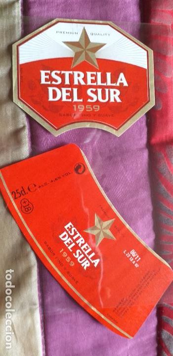 Etiquetas antiguas: CERVEZA-V9ET-4-ETIQUETAS-ESTRELLA DEL SUR