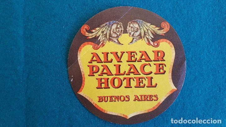 Etiquetas antiguas: ETIQUETA ALVEAR PALACE HOTEL BUENOS AIRES - ARGENTINA