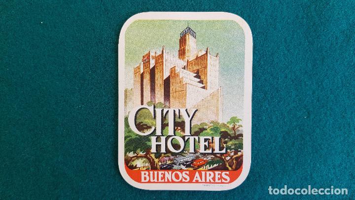 Etiquetas antiguas: ETIQUETA CITY HOTEL BUENOS AIRES - ARGENTINA