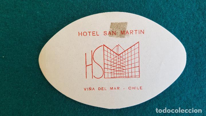 Etiquetas antiguas: ETIQUETA HOTEL SAN MARTIN VI&Ntilde;A DEL MAR - CHILE