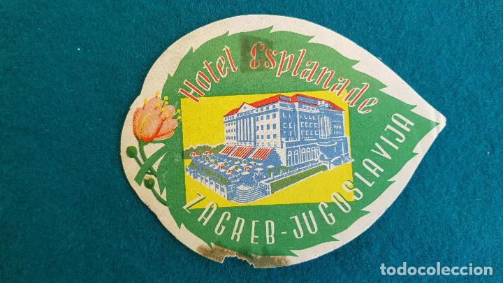 Etiquetas antiguas: ETIQUETA HOTEL ESPLANADE ZAGREB - JUGOSLAVIJA (YUGOSLAVIA)
