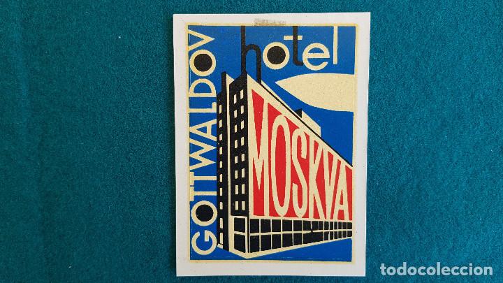Etiquetas antiguas: ETIQUETA HOTEL MOSKVA GOTTWALDOV - CHECOSLOVAQUIA