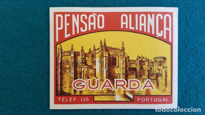 Etiquetas antiguas: ETIQUETA HOTEL PENSAO ALIAN&Ccedil;A GUARDA - PORTUGAL