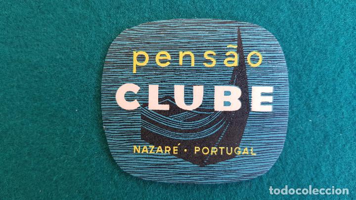 Etiquetas antiguas: ETIQUETA HOTEL PENSAO CLUBE NAZAR&Eacute; - PORTUGAL