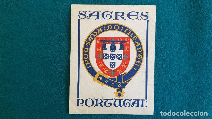 Etiquetas antiguas: ETIQUETA HOTEL POUSADA DO INFANTA SAGRES - PORTUGAL